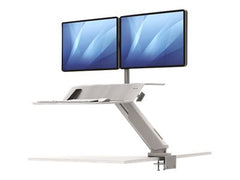 FELLOWES STATION ASSIS-DEBOUT LOTUS BLAN
