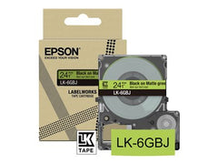 EPSON Matte Tape Green/Black 24mm 8m