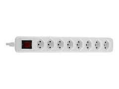 LINDY Mains 8 way gang socket Swiss