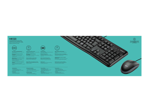 LOGITECH MK120 Pack clavier souris filaire FR