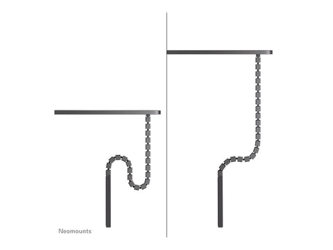 NEOMOUNTS Cable Spine Organizer for sit/stand desk frames screw mounted magnetic channel black