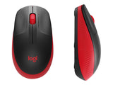 LOGITECH M190 Mouse optical 3 buttons wireless USB wireless receiver red