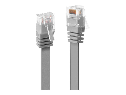 LINDY Cat.6 U/UTP Flat Patch Cable Grey 1m Without Shielding