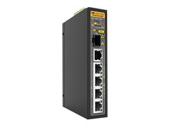 ALLIED Industrial unmanaged PoE+ switch 4x 10/100/1000T PoE+ ports 1x 10/100/1000T ports and 1x 100/1000X SFP