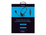MCL Casque micro avec contrôle du volume - Jack 4 contacts