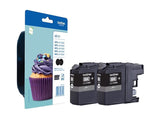 BROTHER LC-123 cartouche d encre noir capacité standard 2 x 600 pages 2-pack blister sans alarme