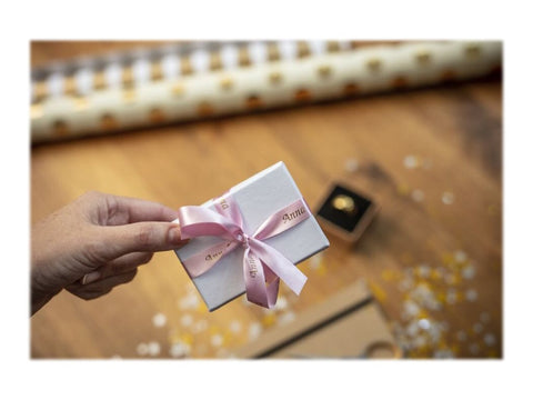 BROTHER Ruban tissus Or sur Rose 12mm (4m)