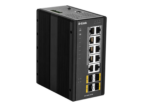 D-LINK 14 Port L2 Managed Switch with 10 x 10/100/1000BaseTX ports 8 PoE & 4 x 100/1000BaseSFP ports