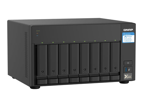 QNAP TS-832PX-4G 8-bay NAS server AL324 1.7GHz Quad Core 4Go DDR4 SODIMM Max. 16Go 2x10GbE SFP+ LAN + 2x2.5GbE