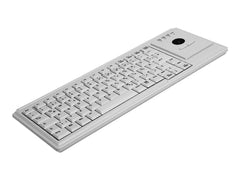 CHERRY Industry 4.0 Compact Ultraflat Trackball Keyboard USB Light Grey (FR)