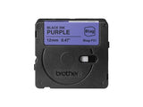 BROTHER 12MM Black on Purple BTAGF31