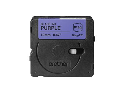 BROTHER 12MM Black on Purple BTAGF31