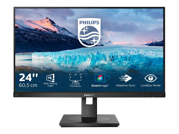 PHILIPS 242S1AE/00 23.8p 1920x1080 IPS Flat 130MM Pivot 75Hz Adative Sync 3 SIDE FRAMELESS TUV Eye Certified SPEAKERS