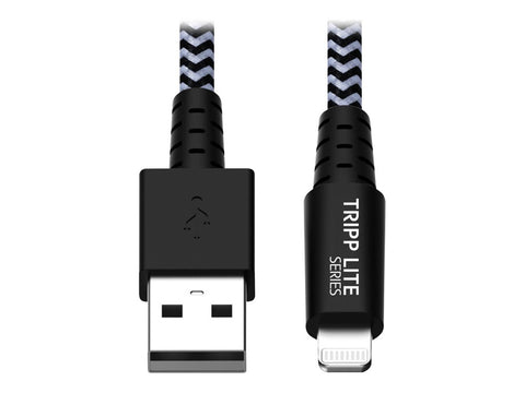 EATON TRIPPLITE Heavy-Duty USB-A to Lightning Sync/Charge Cable MFi Certified - M/M USB 2.0 3ft. 0.91m