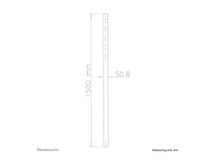 NEOMOUNTS FPMA-CP150 Tube dextension pour support décran au plafond - h 150 cm