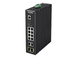 D-LINK 12 Port L2 Industrial Smart Managed Switch with 10 x 1GBaseTX ports 8 PoE 240W and 2 x SFP ports