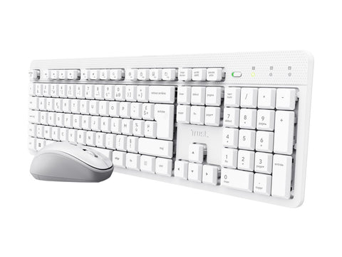 TRUST Pack clavier & souris sans fil ODY II silencieux - blanc (FR)