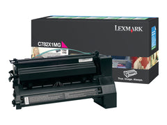 LEXMARK C782, X782e cartouche de toner magenta haute capacité 15.000 pages pack de 1 retour programme