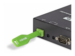 LINDY SFP Port Locks Green 10x + 1 Key