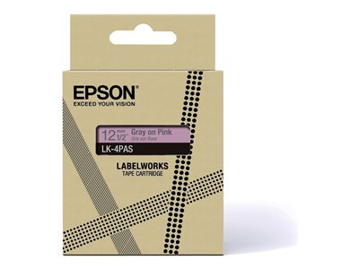 EPSON Colour Tape Pink/Grey 12mm 8m