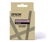 EPSON Colour Tape Pink/Grey 12mm 8m