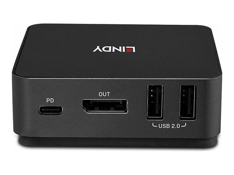 LINDY 2 Port Type C DisplayPort 1.2 KVM Switch