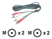 MCL Câble audio stéréo 2 x RCA mâle/mâle