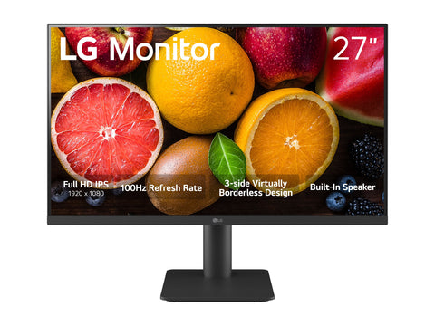 LG 27MS550-B Écran LED - 27" - 1920 x 1080 Full HD (1080p) @ 100 Hz - IPS - 250 cd/m² - 1000:1 - 5 ms - 2xHDMI - haut-parleurs