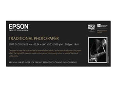 EPSON S045107 Traditional photo  papier inkjet 300g/m2 1626mm x 15m 1 rouleau pack de 1