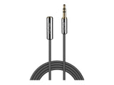 LINDY Cromo Line Audio Cable Stereo 3.5mm-3.5mm M-F 3m anthrazit extension