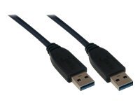 MCL Cordon USB 3.0 type A mâle / mâle - 3m Noir
