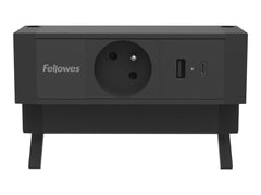 FELLOWES Power Desk Up 2.0 1x 230V 1x USB A+C Charger FR Black
