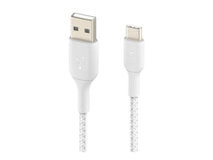 BELKIN BOOST CHARGE USB-A to USB-C Cable Braided 2M White
