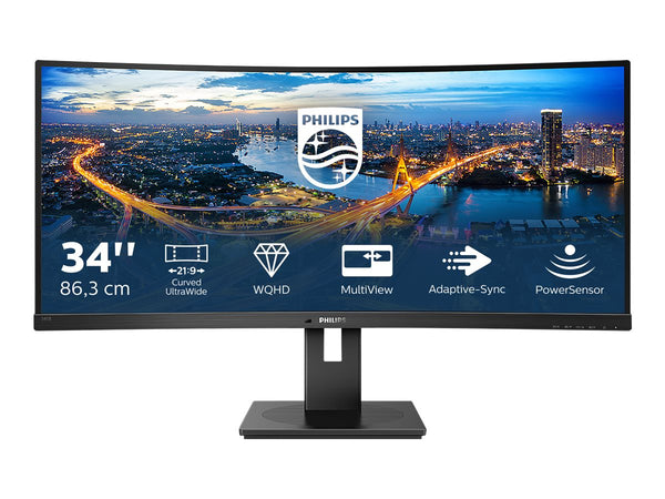 PHILIPS 345B1C/00 34inch 3440x1440 CURVED VA 5ms GtG HAS DP/HDMI USB HUB Speakers VESA PowerSensor LightSensor
