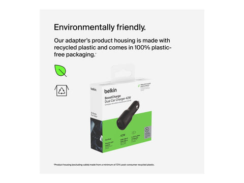BELKIN Boost Charge 42w - 30w USB-C PD PPS + 12w USB-A Car Charger