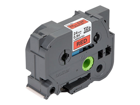 BROTHER P-TOUCH TZE-451 noir sur rouge 24mm