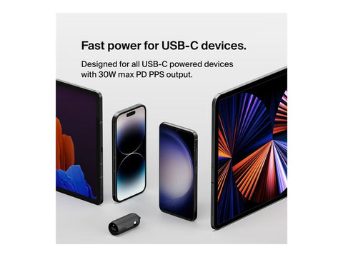 BELKIN 30W USB PD Car Charger With PPS Black