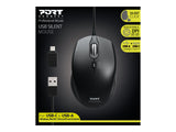 PORT DESIGNS Mouse Office Pro Silent Wired - Black