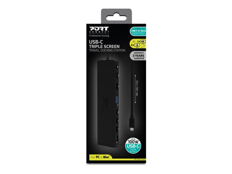 PORT DESIGNS Docking Type C TRAVEL 1x 4K Pro
