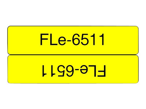 BROTHER FLe-6511 Black on White Flag Tape for Brother P-touch D800W P900W P950NW