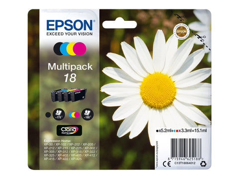 EPSON 3LB 18 ink cartridge black and tri-colour standard capacity 15.1ml 1-pack RF-AM blister w/s
