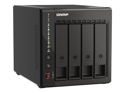QNAP TS-453E-8G 4-bay desktop NAS Intel Celeron J6412 4C 2.0GHz burst 2.6GHz onboard 8Go RAM 2xHDMI 1.4b 2xM.2 2280 PCIe slots