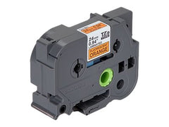 BROTHER P-TOUCH TZE-B51 noir sur neon orange 24mm