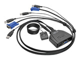 EATON TRIPPLITE 2-Port USB/VGA Cable KVM Switch with Cables and USB Peripheral Sharing
