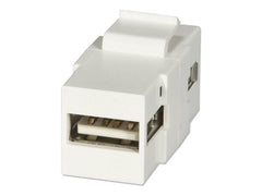LINDY USB A Double Female keystone module for wall boxes