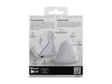 TNB ERGO - Souris sans fil ergonomique verticale ultra légère Bluetooth + USB-A 2.4 GHz - blanc