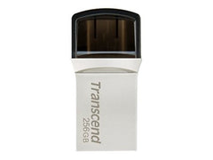 TRANSCEND 256Go USB 3.1 Pen Drive OTG Type-A&C Silver