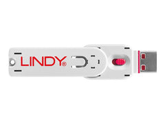 LINDY Clé USB et 4 bloqueurs de ports USB Rose