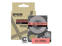 EPSON Matte Tape Red/Black 18mm 8m