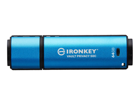 KINGSTON 64Go USB-C IronKey Vault Privacy 50C AES-256 Encrypted FIPS 197